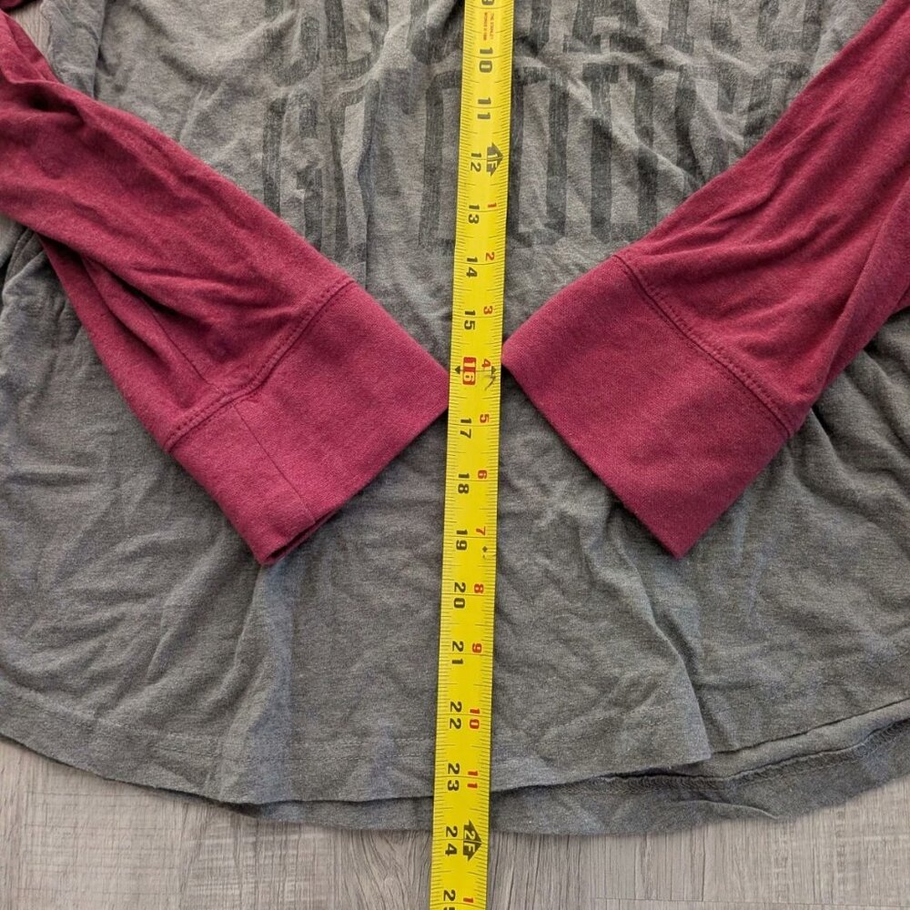 WSU Washington State Cougars Grey Red Long Sleeve Tee Shirt Women's XL - Picture 5 of 5